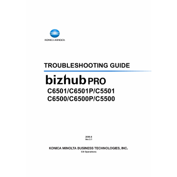 Konica-Minolta bizhub-PRO C6501 C6501P C5501 C6500 C6500P C5500 Troubleshooting Service Manual