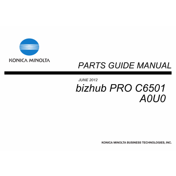 Konica-Minolta bizhub-PRO C6501 Parts Manual