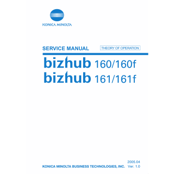 Konica-Minolta bizhub 160 160f 161 161f THEORY-OPERATION Service Manual