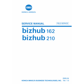 Konica-Minolta bizhub 162 210 FIELD-SERVICE Service Manual