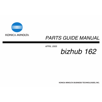 Konica-Minolta bizhub 162 Parts Manual