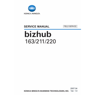 Konica-Minolta bizhub 163 211 220 FIELD-SERVICE Service Manual