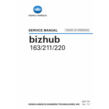 Konica-Minolta bizhub 163 211 220 THEORY-OPERATION Service Manual