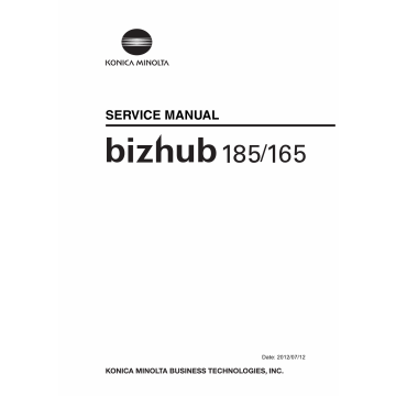 Konica-Minolta bizhub 165 185 Service Manual