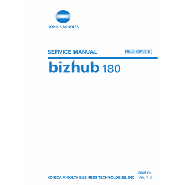 Konica-Minolta bizhub 180 FIELD-SERVICE Service Manual