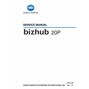Konica-Minolta bizhub 20P Service Manual