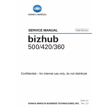 Konica-Minolta bizhub 360 420 500 FIELD-SERVICE Service Manual