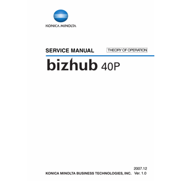 Konica-Minolta bizhub 40P THEORY-OPERATION Service Manual