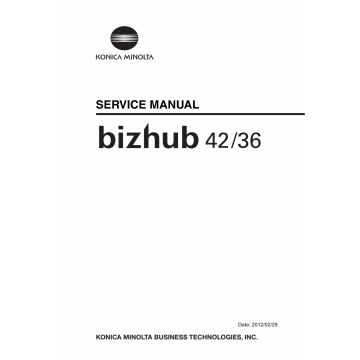 Konica-Minolta bizhub 42 36 Service Manual