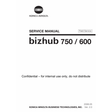 Konica-Minolta bizhub 600 750 FIELD-SERVICE Service Manual