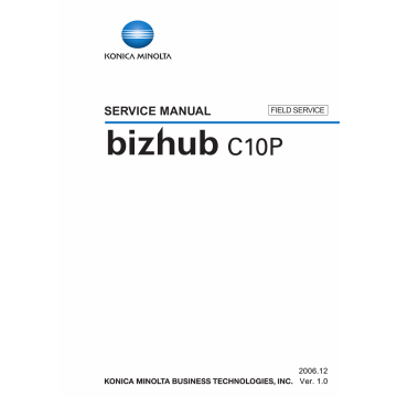 Konica-Minolta bizhub C10P FIELD-SERVICE Service Manual
