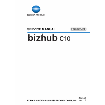 Konica-Minolta bizhub C10 FIELD-SERVICE Service Manual