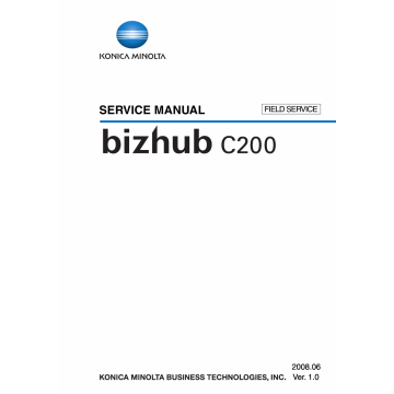 Konica-Minolta bizhub C200 FIELD-SERVICE Service Manual