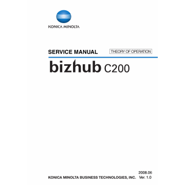 Konica-Minolta bizhub C200 THEORY-OPERATION Service Manual