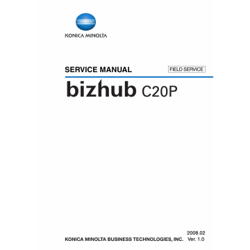 Konica-Minolta bizhub C20P FIELD-SERVICE Service Manual