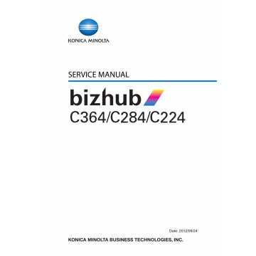 Konica-Minolta bizhub C224 C284 C364 Parts and Service Manual