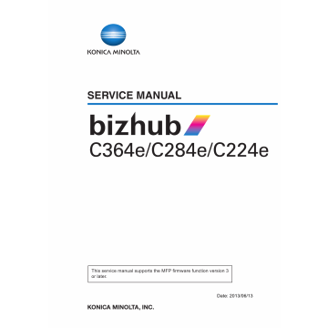 Konica-Minolta bizhub C224e C284e C364e Service Manual