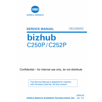 Konica-Minolta bizhub C250P C252P FIELD-SERVICE Service Manual