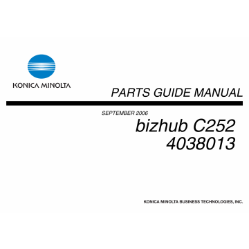 Konica-Minolta bizhub C252 Parts Manual