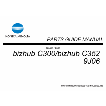 Konica-Minolta bizhub C300 C352 Parts Manual