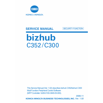 Konica-Minolta bizhub C300 C352 SECURITY-FUNCTION Service Manual