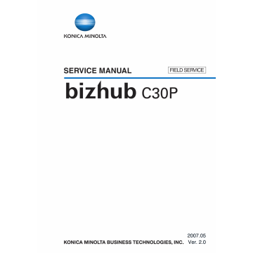 Konica-Minolta bizhub C30P FIELD-SERVICE Service Manual