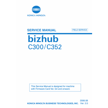 Konica-Minolta bizhub C350 C352 FIELD-SERVICE Service Manual