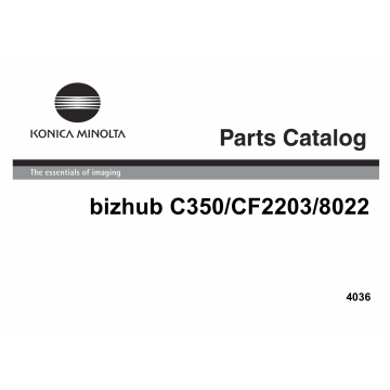 Konica-Minolta bizhub C350 CF2203 8022 Parts Manual