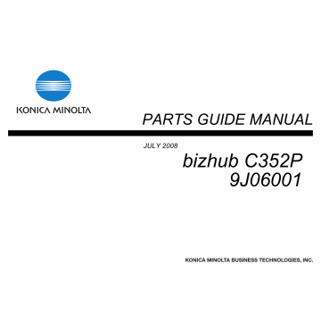 Konica-Minolta bizhub C352P Parts Manual