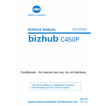 Konica-Minolta bizhub C450P FIELD-SERVICE Service Manual