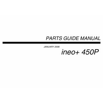 Konica-Minolta bizhub C450P ineo Parts Manual