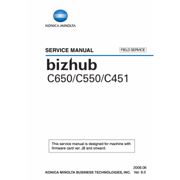 Konica-Minolta bizhub C451 C550 C650 FIELD-SERVICE Service Manual