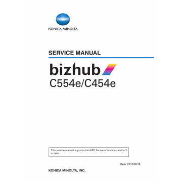 Konica-Minolta bizhub C454e C554e Service Manual