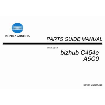 Konica-Minolta bizhub C454e Parts Manual