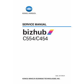 Konica-Minolta bizhub C554 C454 Service Manual