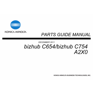 Konica-Minolta bizhub C654 C754 Parts Manual