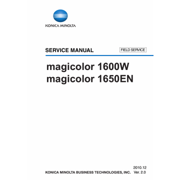 Konica-Minolta magicolor 1600W 1650EN FIELD-SERVICE Service Manual