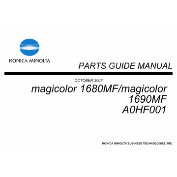 Konica-Minolta magicolor 1680MF 1690MF Parts Manual
