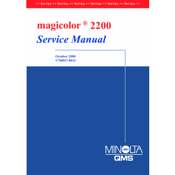 Konica-Minolta magicolor 2200 Service Manual
