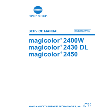 Konica-Minolta magicolor 2400W 2430DL 2450 FIELD-SERVICE Service Manual