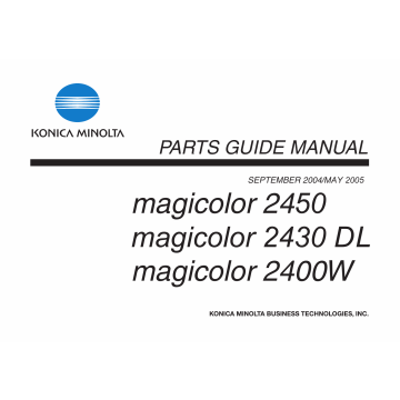 Konica-Minolta magicolor 2400W 2430DL 2450 Parts Manual