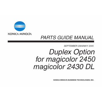 Konica-Minolta magicolor 2430DL 2450 Duplex-Option Parts Manual