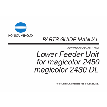 Konica-Minolta magicolor 2430DL 2450 Lower-Feeder-Unit Parts Manual