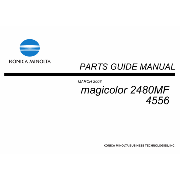 Konica-Minolta magicolor 2480MF 4556 Parts Manual