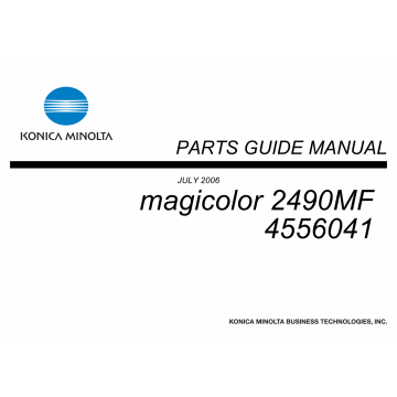 Konica-Minolta magicolor 2490FM Parts Manual
