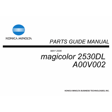 Konica-Minolta magicolor 2530DL Parts Manual
