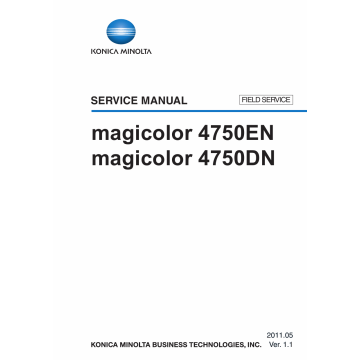Konica-Minolta magicolor 4750EN 4750DN FIELD-SERVICE Service Manual