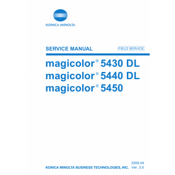 Konica-Minolta magicolor 5430DL 5440DL 5450 FIELD-SERVICE Service Manual