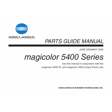 Konica-Minolta magicolor 5440DL 5450 Parts Manual
