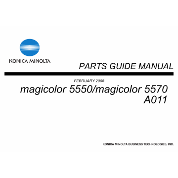 Konica-Minolta magicolor 5550 5570 A011 Parts Manual